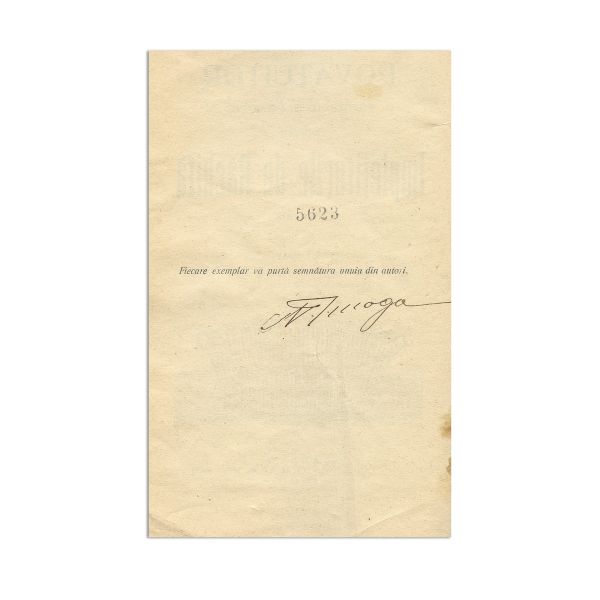 N. I. Moga, Povățuitor teoretic și practic pentru împletiturile de răchită, 1908, cu semnătura autorului