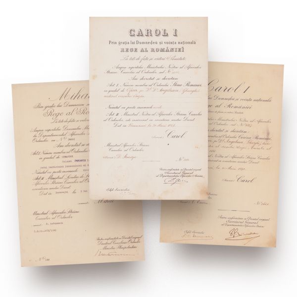 Colecție de 3 brevete, 1891-1942