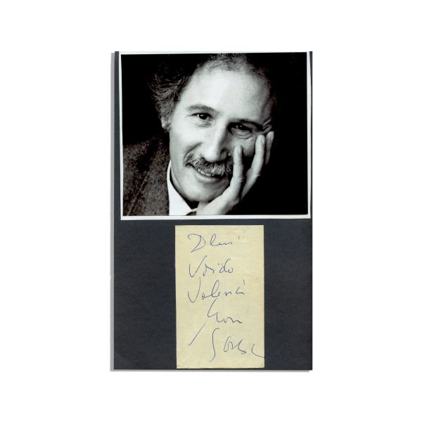 Marin Sorescu, fotografie de epocă + dedicație olografă
