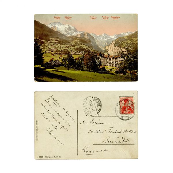 Eugen Lovinescu, carte poștală către Nicolae Soreanu, 14 August 1911