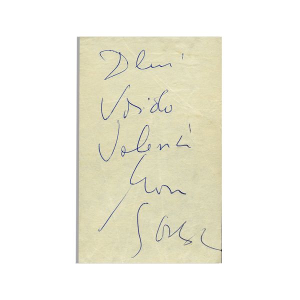 Marin Sorescu, fotografie de epocă + dedicație olografă