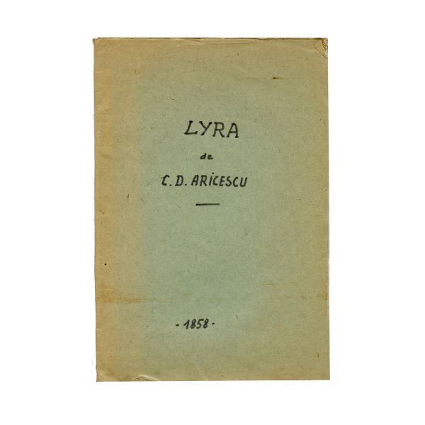 C. D. Aricescu, Lyra, 1858, cu semnătură olografă
