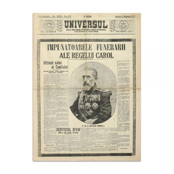 Publicația „Universul”, 4 Octombrie 1914 - Funeraliile Regelui Carol I