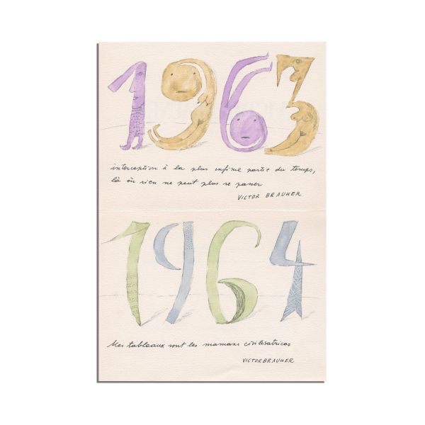 Victor Brauner, invitație Galerie Alexandre Jolas, 1965