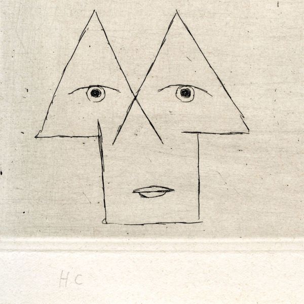 Victor Brauner, gravură în acvaforte, semnată olograf