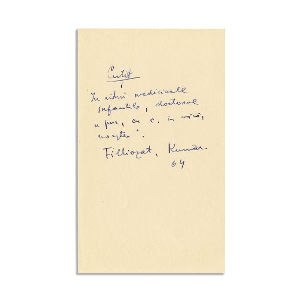 Mircea Eliade, Aur-Metale magice, 8 file manuscris