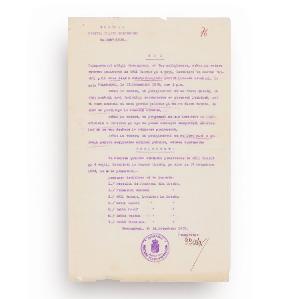 Trei documente privind Uniunea Muncitorilor și Țăranilor Maghiari din România, secția Ditrău, 1935