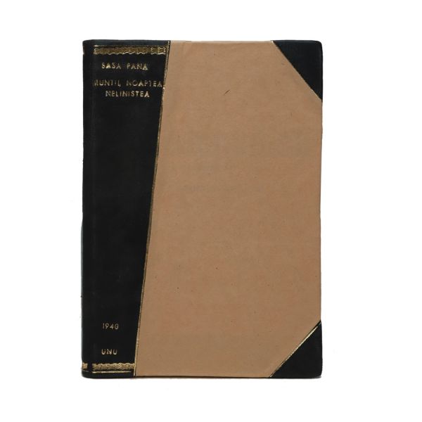 Sașa Pană, manuscrisul volumului Munții noaptea neliniștea, 1940, cu semnătură 