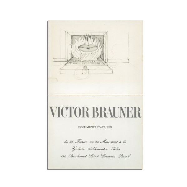 Invitație la expoziția „Documents d'Atelier” a lui Victor Brauner, 1967