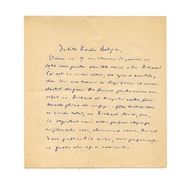 Eugen Barbu, carte poștală și scrisoare pentru Radu Beligan, 1967-1976