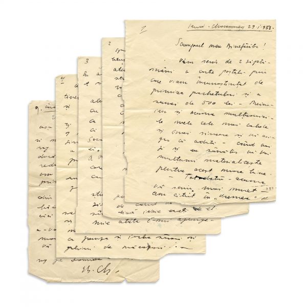 Mircea Eliade, corespondență de la Gheorghe Chindriș, 1938