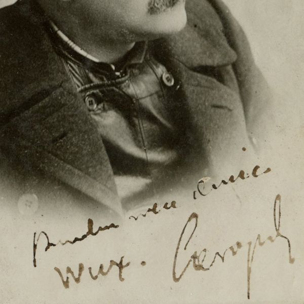 I. L. Caragiale, fotografie de epocă cu dedicație, 1901, piesă rară