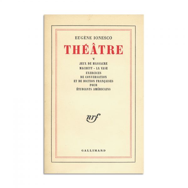 Eugène Ionesco, Théâtre, vol. V, 1974, cu dedicație