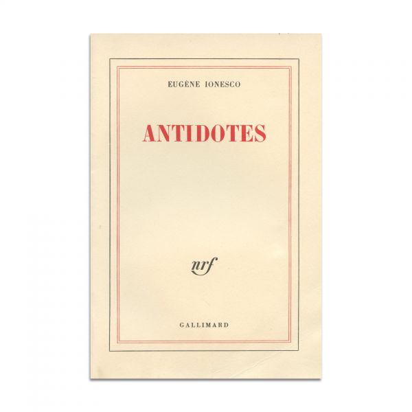 Eugène Ionesco, Antidotes, 1977, cu dedicație
