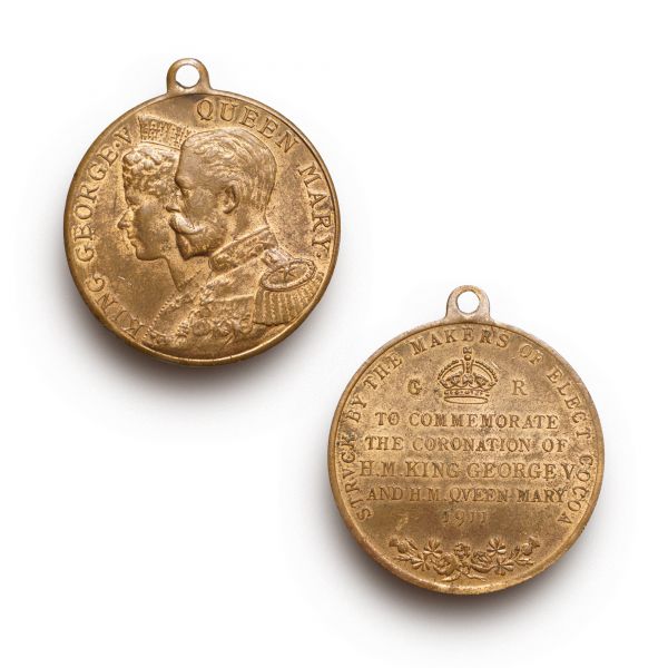 Încoronarea regelui George al V-lea al Marii Britanii și a reginei Mary, medalion 1911