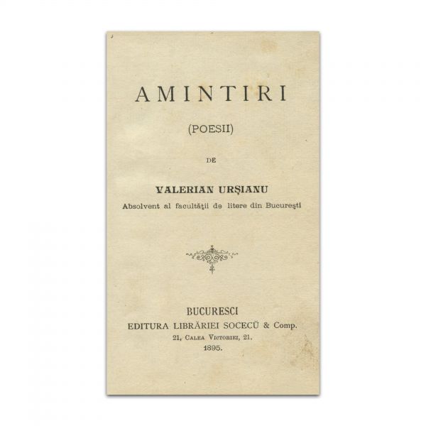 Valerian Urșianu, Amintiri, 1895
