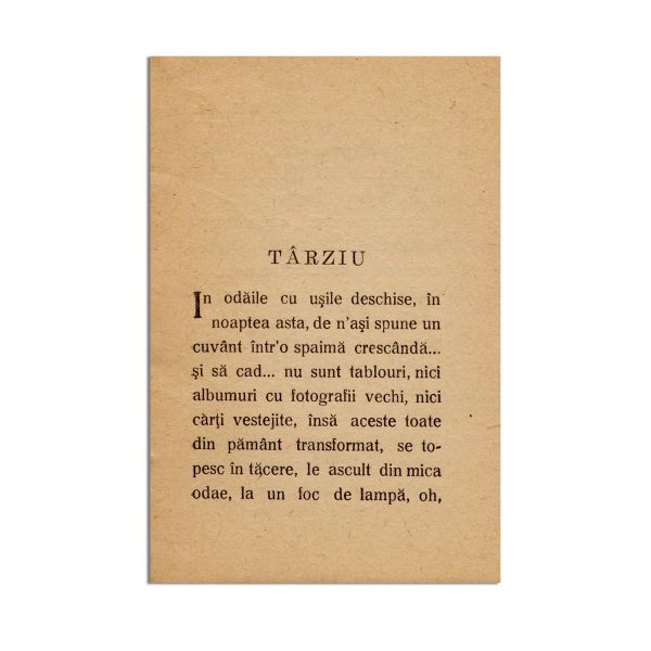 George Bacovia, Bucăți de noapte, 1926, cu dedicație pentru Al. T. Stamatiad