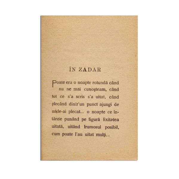 George Bacovia, Bucăți de noapte, 1926, cu dedicație pentru Al. T. Stamatiad
