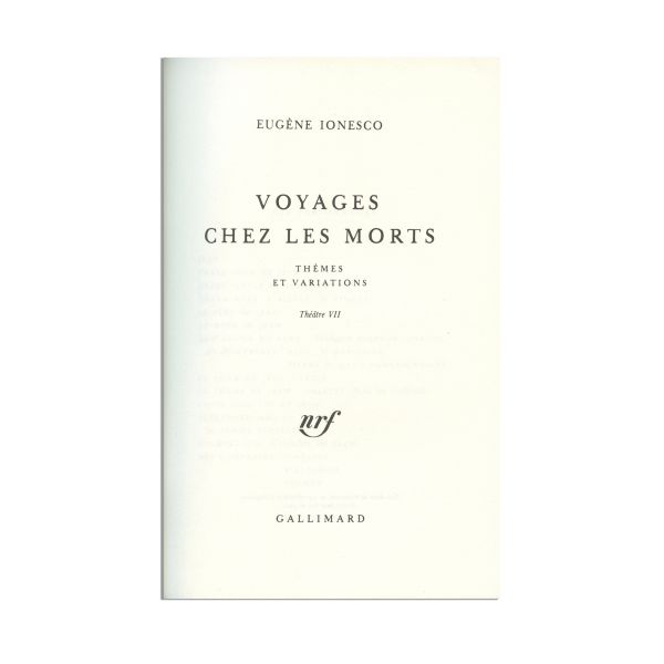 Eugène Ionesco, Théâtre, 8 volume, cu dedicația autorului