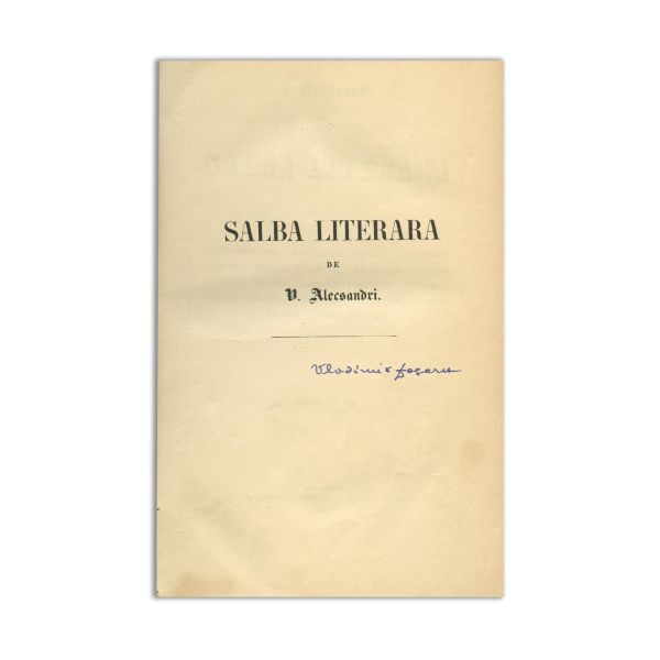 V. Alecsandri, Salba Literară, 1857