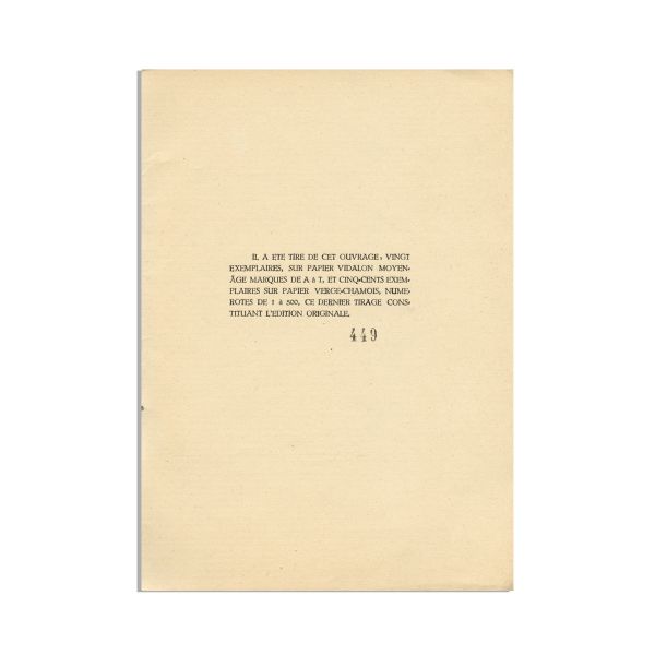 Dolfi Trost, Le profil navigable, 1945, exemplar numerotat
