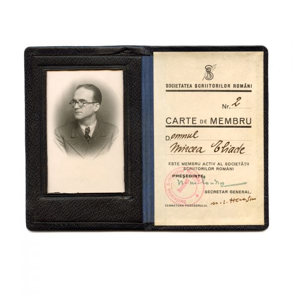 Mircea Eliade, carnetul de membru al Societății Scriitorilor Români