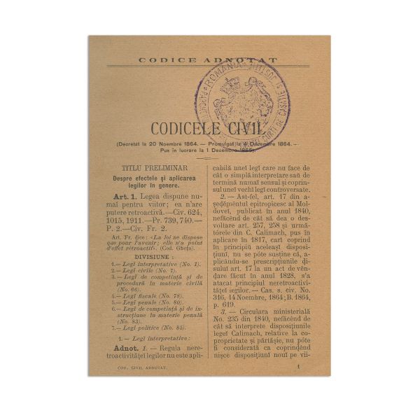 C. Christescu, Codicele civil adnotat cu jurisprudența română, 1894