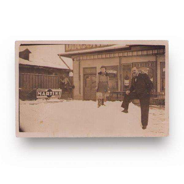 Restaurante și terase, trei fotografii tip carte poștală