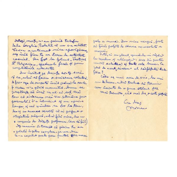 Mircea Florian, scrisoare adresată soției + fotografie de epocă