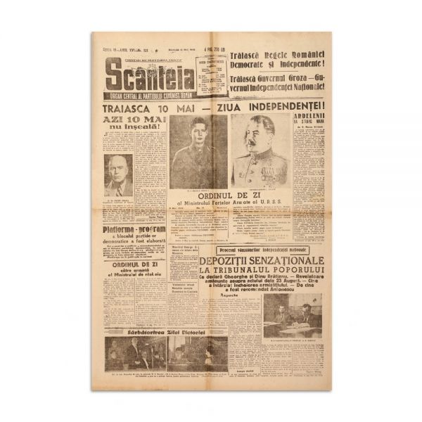 Publicația „Scânteia”, 11 Mai 1946 - Trăiască 10 Mai - Ziua Independenței