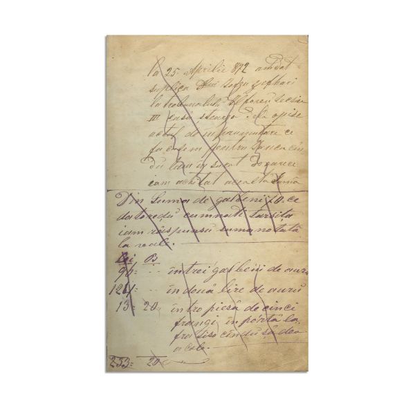 Prescurtare din Istoria lui Gheorghe Castriotul,  2 volume, 1847, cu semnătura traducătorului Sărdarul I. Bilcirescu