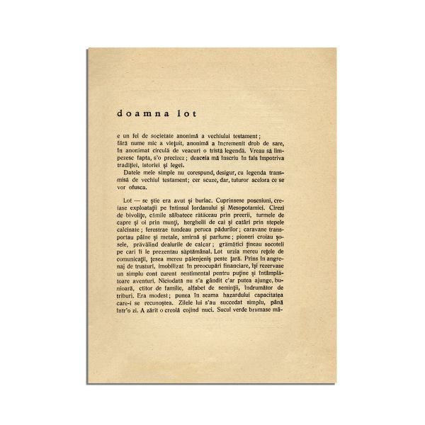 Ion Călugăru, Paradisul statistic, 1926