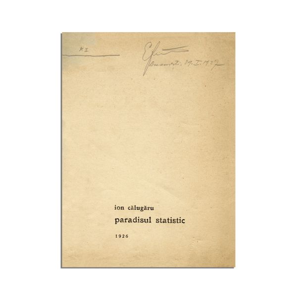 Ion Călugăru, Paradisul statistic, 1926