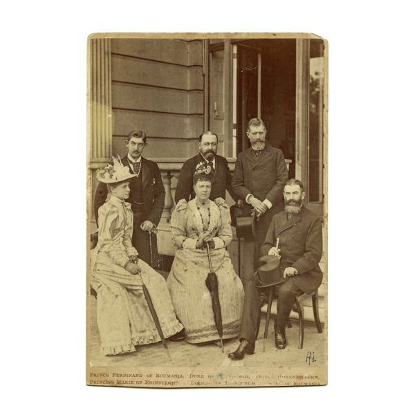 Familia regală a României și familia de Edinburgh, fotografie de cabinet, 1893 