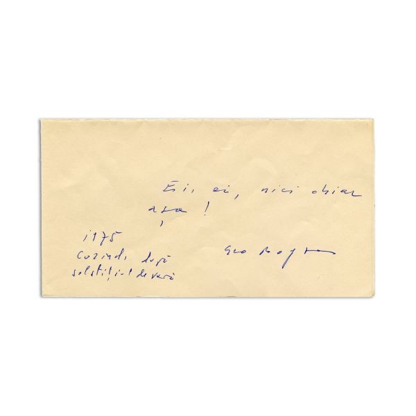 Geo Bogza, două corespondențe pentru Barbu Brezianu, 1974-1975
