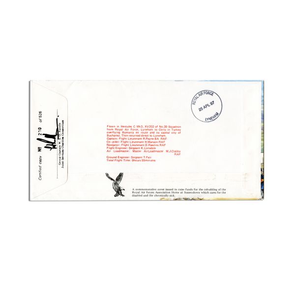 Căderea Bucureștiului, carte poștală și plic cu semnătura regelui Mihai I