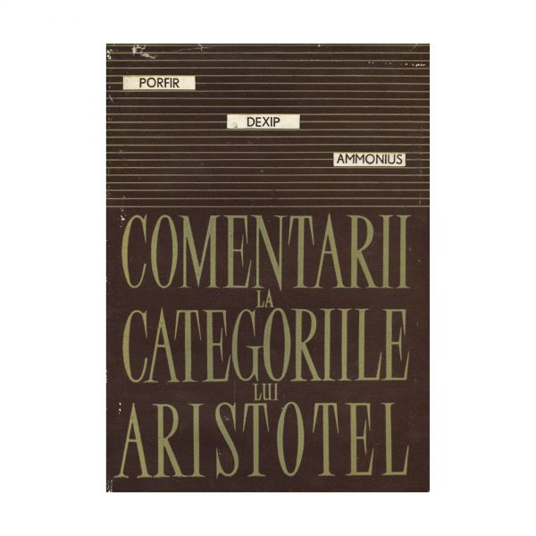 Constantin Noica, Comentarii la categoriile lui Aristotel, cu dedicație către profesorul Alexandru Graur