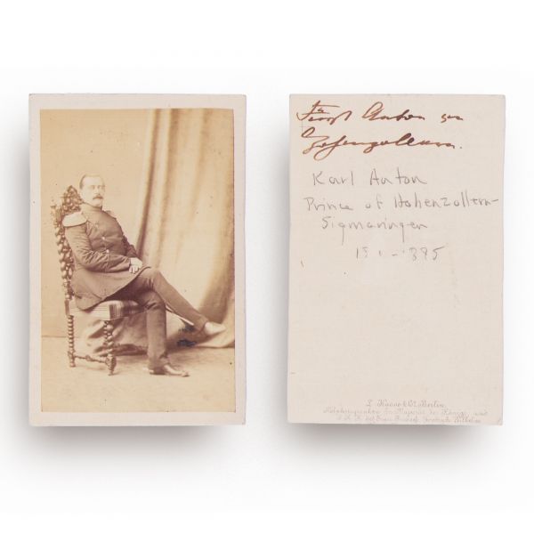 Părinții regelui Carol I al României, două fotografii tip carte-de-visite