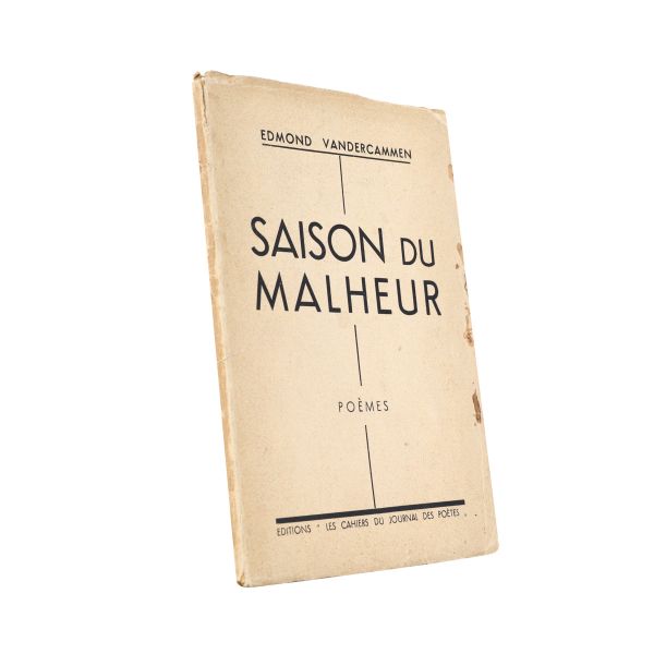 Edmond Vandercammen, Saison du Malheur, cu dedicație către Geo Bogza