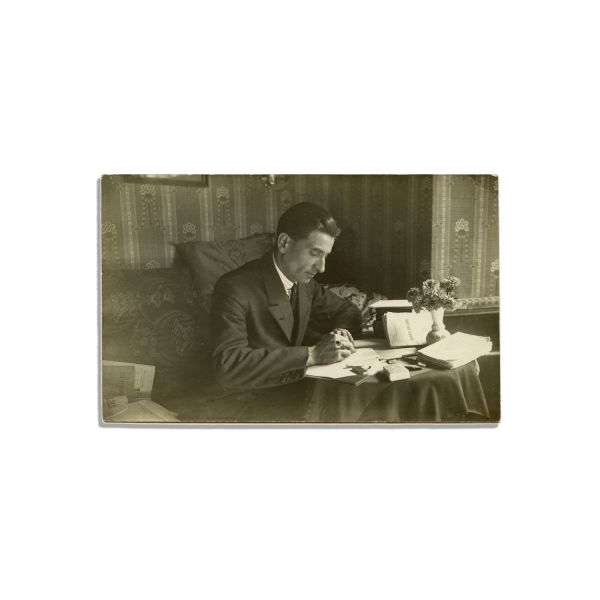 Panait Istrati, fotografie tip carte poștală cu dedicație, 1924