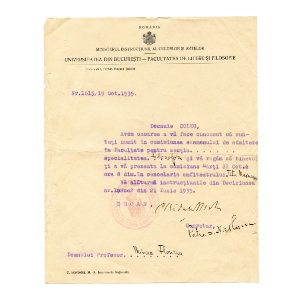 C. Rădulescu Motru, două scrisori + carte de vizită