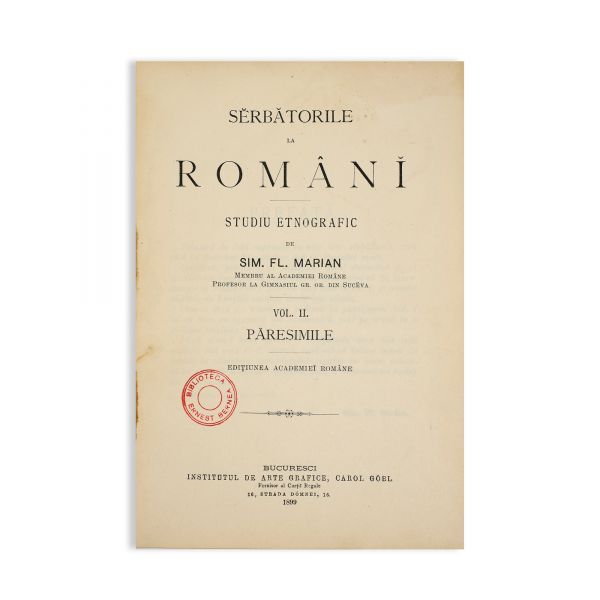 Simion Florea Marian, Sărbătorile la români, 1898-1901, trei volume 