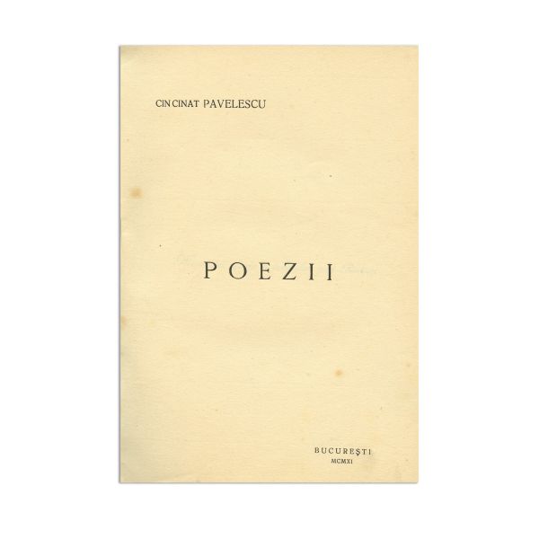 Cincinat Pavelescu, Poezii, 1911, cu dedicație pentru N. Pora