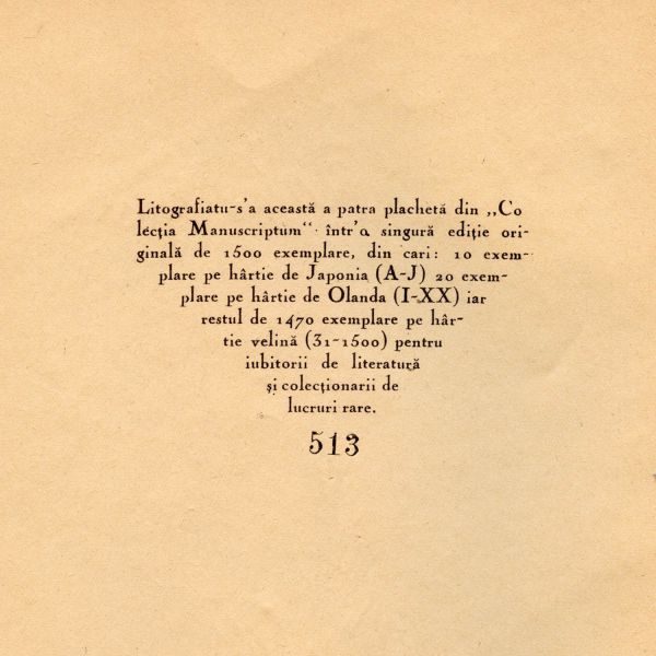 M. Sadoveanu, L. Rebreanu, I. Minulescu, trei broșuri din Colecția Manuscriptum, 1927
