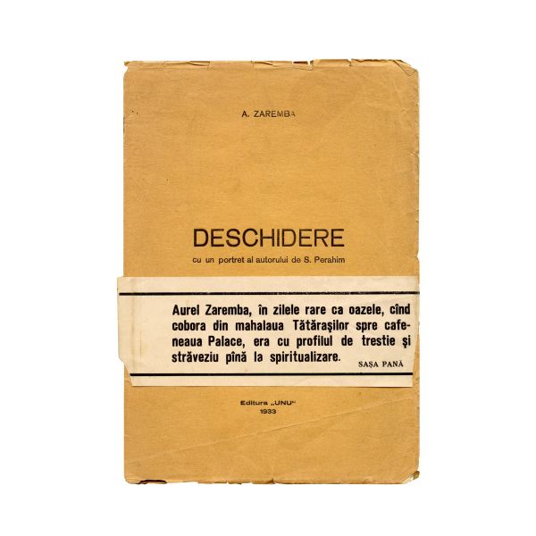 A. Zaremba, Deschidere, 1933, exemplar numerotat + banderola originală
