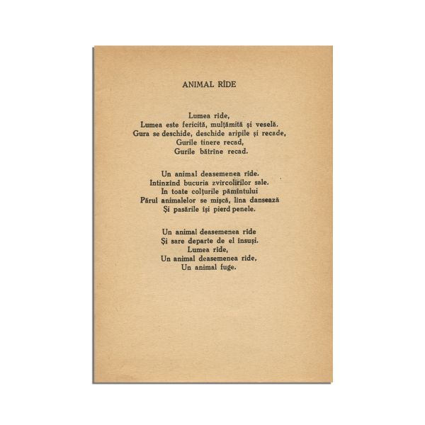 Paul Éluard, Animalele și oamenii lor. Oamenii și Animalele lor, poeme traduse de Sașa Pană