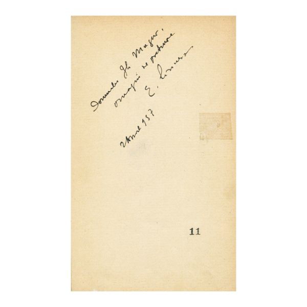 Eugen Lovinescu, Memorii, 3 volume colligate, cu dedicație