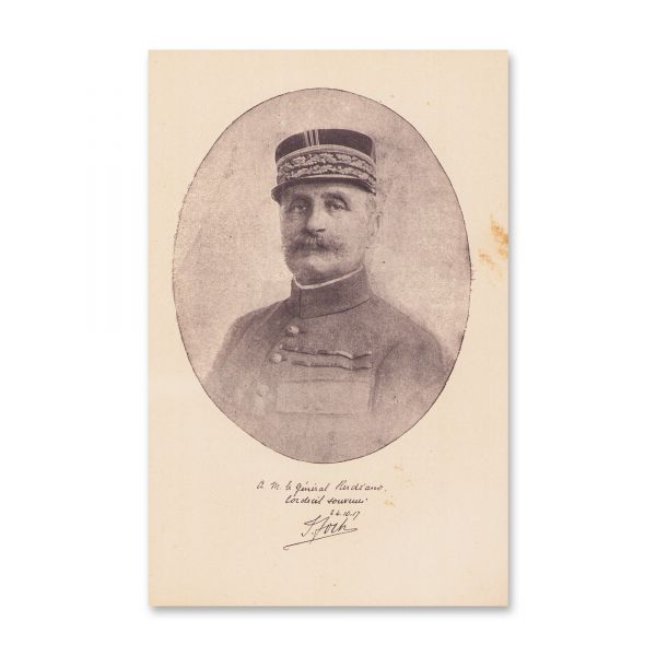 General Rudeanu, Foch, cu dedicație pentru avocatul Ioan Gh. Periețeanu  