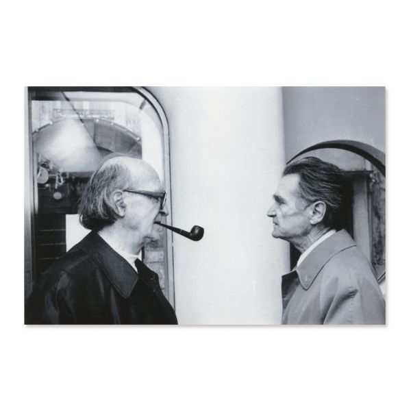 Mircea Eliade și Emil Cioran, două fotografii după un clișeu de Louis Monier