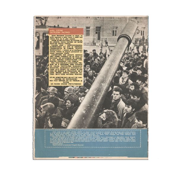 Publicația „Patria Liberă”, 27 decembrie 1989, ediție specială